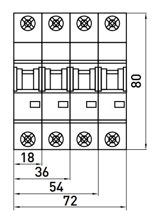Модульный автоматический выключатель E.Next e.industrial.mcb.100.3.C6 3р 6А C (i0180019) - 2