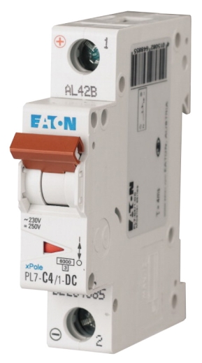 Автоматический выключатель Eaton PL7-C4/1-DC 250В DC 4А C - 1