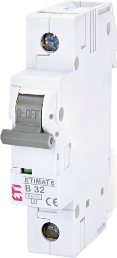 Автоматический выключатель ETI 002111519 ETIMAT 6 1p B 32А (6 kA) - 1
