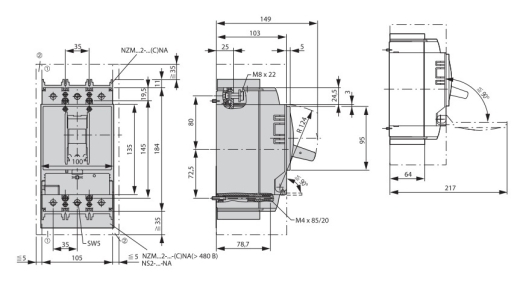 Силовий автомат Eaton LZMC2-A200-I - 2