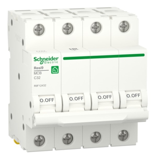 Автоматический выключатель Schneider Electric R9F12432 RESI9 6кА 4P 32A C - 1