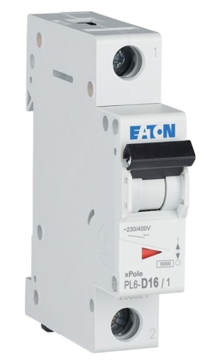 Автовимикач Eaton PL6-D16/1 6кА 16A - 1