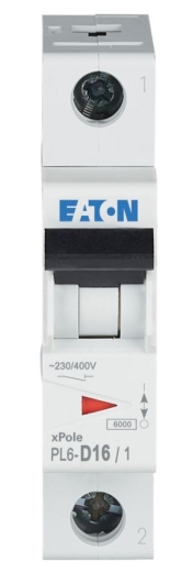 Автовимикач Eaton PL6-D16/1 6кА 16A - 2