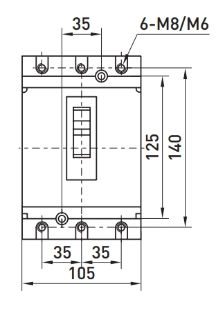 Силовий автоматичний вимикач E.Next e.industrial.ukm.160R.125 з регулюванням 3P 125А (i091006) - 5