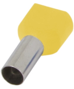 Ізольований наконечник E.Next e.terminal.stand.te.2.1.5.yellow 2x1,5 кв.мм жовтий (s4037005) - 1