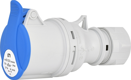 Кабельний силовий роз'єм ETI 004482003 ES-3232 IP44 (32A 230V 2P+PE) - 1