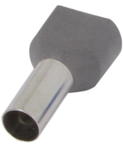 Ізольований наконечник E.Next e.terminal.stand.te.2.2.5.grey 2x2,5 кв.мм сірий (s4037008) - 1