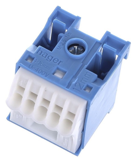 Блок Hager KN06N N-клема 1x16мм2+5x4мм2 - 6