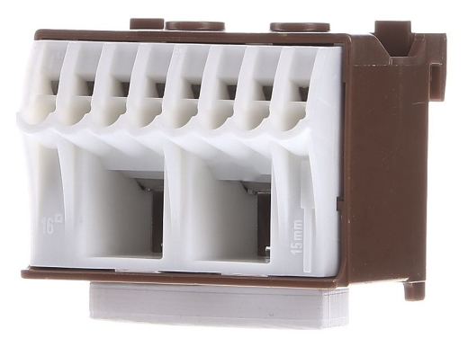 Блок фазных клемм Hager KN10P 2x16мм2+8x4мм2 - 2