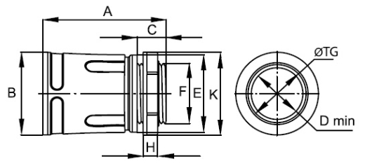 Муфта труба-коробка, IP67, М16х1.5, Ø16мм, DKC - 2