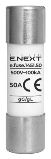 Плавкий запобіжник E.Next e.fuse.1451.50 14х51 50А (i0610024) - 1
