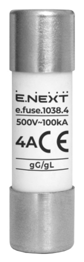 Плавкий запобіжник E.Next e.fuse.1038.4 10х38 4А (i0610012) - 1
