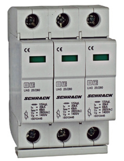 Захисний розрядник Schrack IS010448 UAS клас З 3P 25kA 280В - 1
