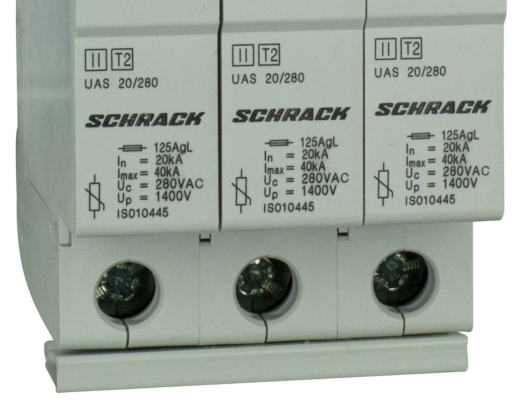 Захисний розрядник Schrack IS010448 UAS клас З 3P 25kA 280В - 2