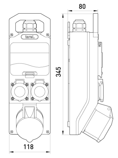 Монтажний набір E.Next 5 модулів 32А 3Р+Z 400V 2x16A 2P+Z 250V - 2