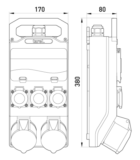 Монтажний набір E.Next 8 модулів 32А 3P+N+Z 400V, 16A 3P+N+Z 400V, 3x16A 2P+Z 250V - 2