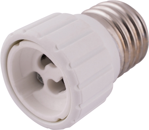 Пластиковий перехідник E.Next e.lamp adapter.Е27/GU10.white Е27 на GU10 (s9100041) - 1