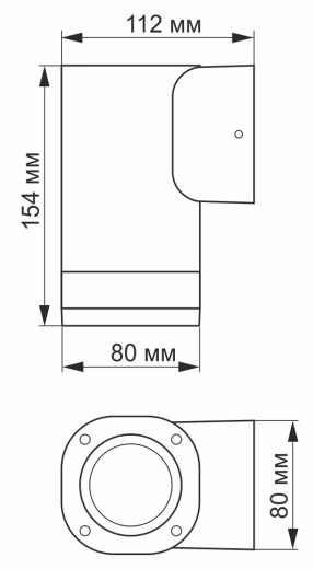 Наружный LED светильник для подсветки зданий Videx GU10 IP54 (VL-AR071G) - 3