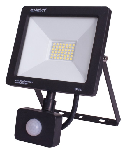 Світлодіодний прожектор E.Next e.LED.flood.stand.sensor.30.6000 30Вт 6000К з датчиком руху - 1