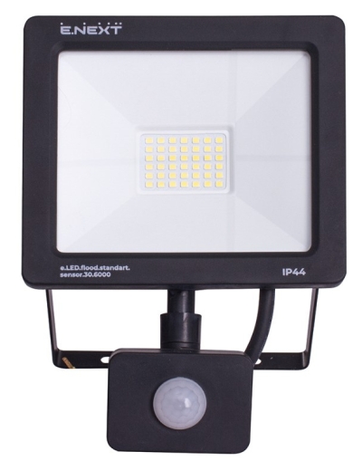 Світлодіодний прожектор E.Next e.LED.flood.stand.sensor.30.6000 30Вт 6000К з датчиком руху - 2