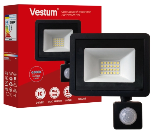 Светодиодный прожектор с датчиком движения Vestum 1-VS-3021 30Вт 6500K IP65 - 2