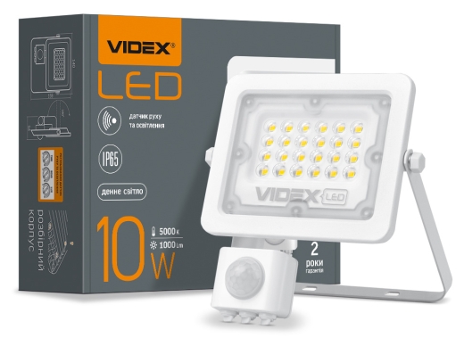 LED прожектор Videx F2e 10Вт 5000K (VL-F2e105W-S) с датчиком движения и освещенности - 5