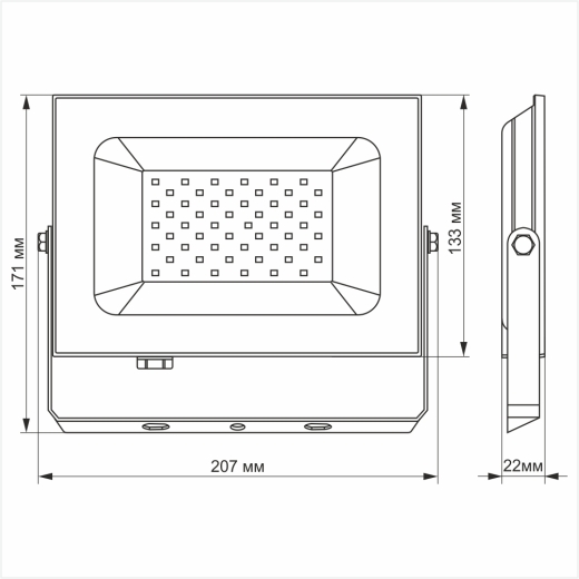 LED прожектор Titanum 50Вт 6000K (TLF506) - 2