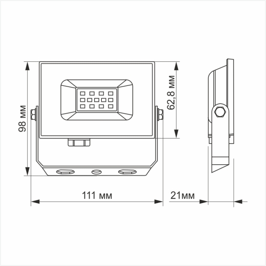 LED прожектор Titanum 10Вт 6000K (TLF106) - 2