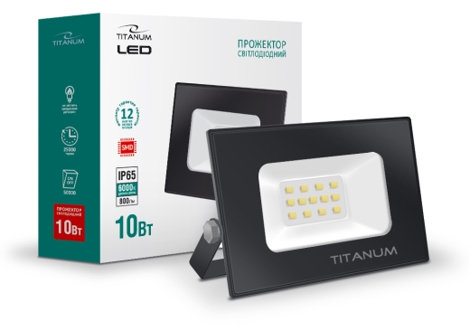 LED прожектор Titanum 10Вт 6000K (TLF106) - 3