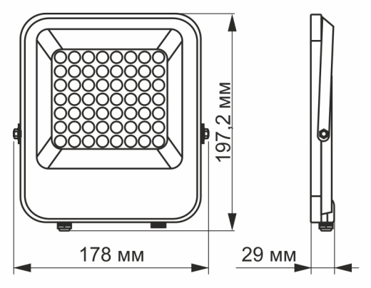 LED прожектор Videx Premium F2 30Вт 5000K (VL-F2-305G) - 2