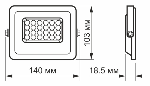 LED прожектор Videx F2e 20Вт 5000K (VL-F2e-205W) - 4