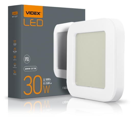 Квадратний LED світильник Videx Art 30Вт 5000K IP65 (VL-BHFS-305) - 3
