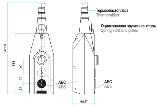 Пульт керування EMAS PV3T14 на 2 кнопки (2 швидкості) - 2