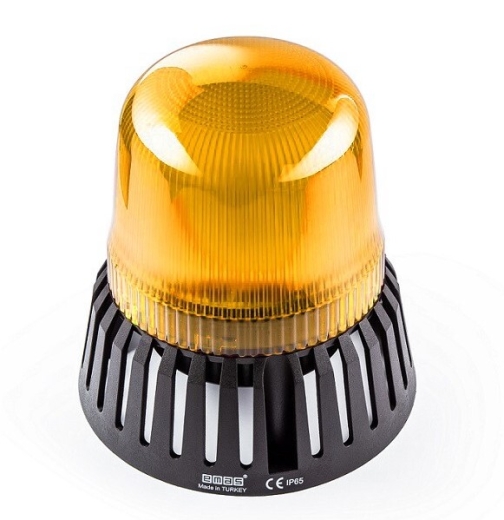 Желтый многофункциональный проблесковый маяк Emas IT120Y024Z 24В AC/DC Ø120 с зуммером - 1