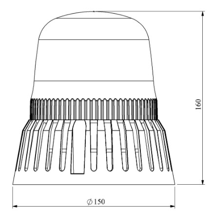 Желтый многофункциональный проблесковый маяк Emas IT120Y024Z 24В AC/DC Ø120 с зуммером - 2