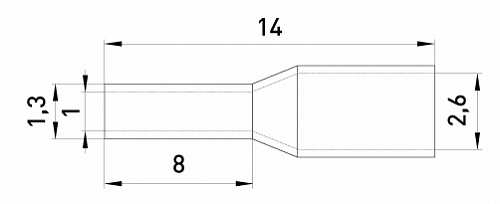 Втулковий наконечник E.Next e.terminal.stand.e0508.black 0.5 кв.мм чорний (s3036003) - 2