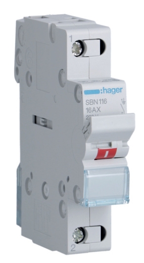 Вимикач навантаження Hager SBN116 1P 16А/230В 1м - 2
