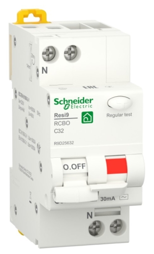 Диференціальний автомат Schneider Electric R9D25632 RESI9 6кА 1P+N 32A C 30мА АC - 1