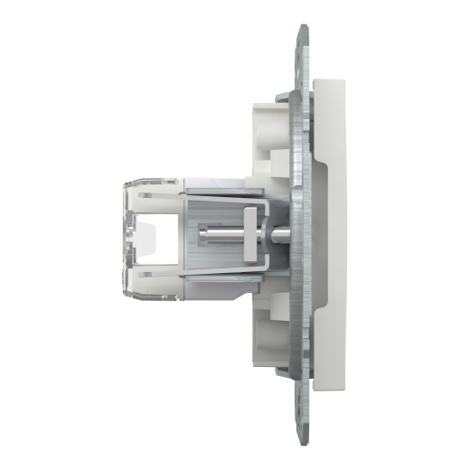 Комп'ютерна розетка RJ45 подвійна UTP cat.5e Schneider Electric Asfora без рамки біла (EPH4470121) - 2