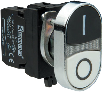 Подвійна кнопка EMAS CM102K20HB (1НО+1НЗ) - 1