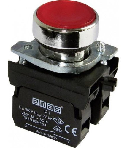 Натискна кнопка EMAS CM200DK (1Н3) червона - 2