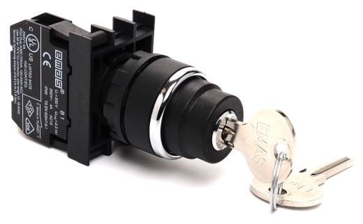 Кнопка EMAS B100AA20 (B100A21) з ключем, що виймається в положенні 0 (1НО) - 1