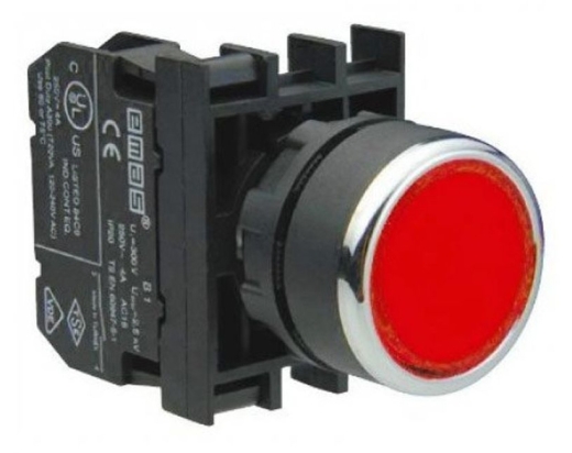 Натискна кнопка EMAS B100DK (1НО) червона - 1