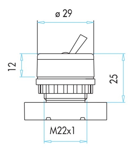 Кнопка-тумблер EMAS B100C (1НО) - 2