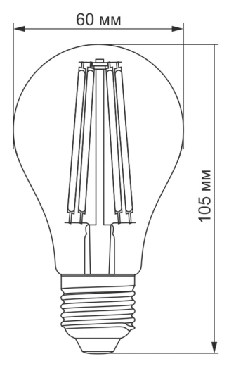 Світлодіодна лампа філаментна Titanum Filament A60 E27 7Вт 4100K (TLFA6007274) - 2