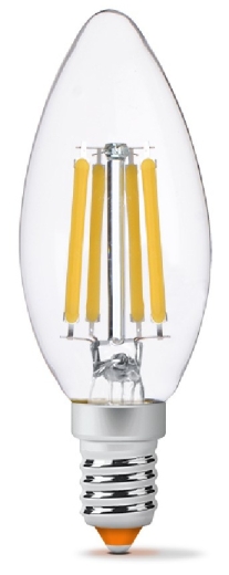 Світлодіодна філаментна лампа Videx Filament C37F E14 6Вт 3000K (VL-C37F-06143) - 1