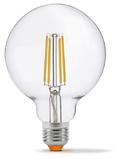 Диммована філаментна лампа Videx Filament G95FD E27 7Вт 4100K (VL-G95FD-07274) - 1