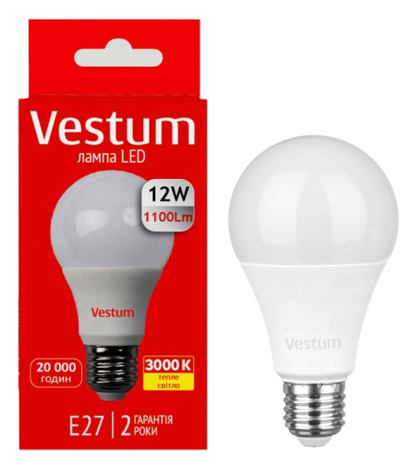 Лампа LED Vestum 12Вт 3000K E27 - 2