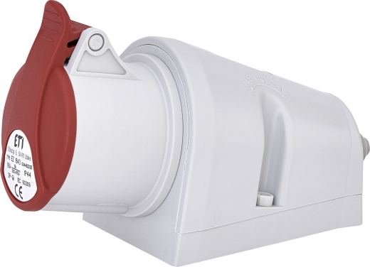 Настінний силовий роз'єм ETI 004482035 EZ-1643 IP44 (16A 400V 3P+PE) - 1