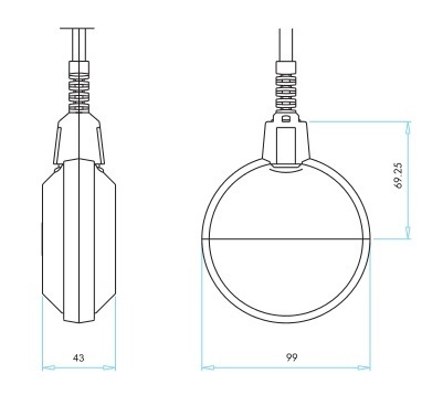 Поплавковий сигналізатор рівня EMAS SKF-20 - 2